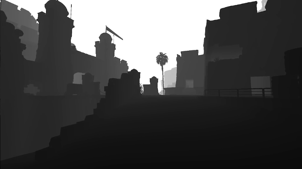 Training grayscale depth image